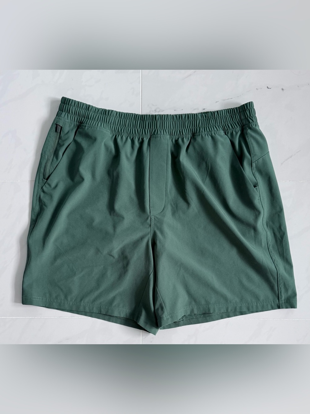 VRST Men's Athletic Training Shorts- Green, Size L